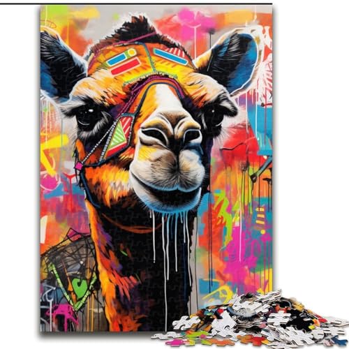 Camel Graffiti 1000-teiliges Puzzle, anspruchsvolles Denkspiel für Teenager, 50x75cm Camel Graffiti 1000-teiliges Puzzle, anspruchsvolles Denkspiel für Teenager, 50x75cm von LYXIANY