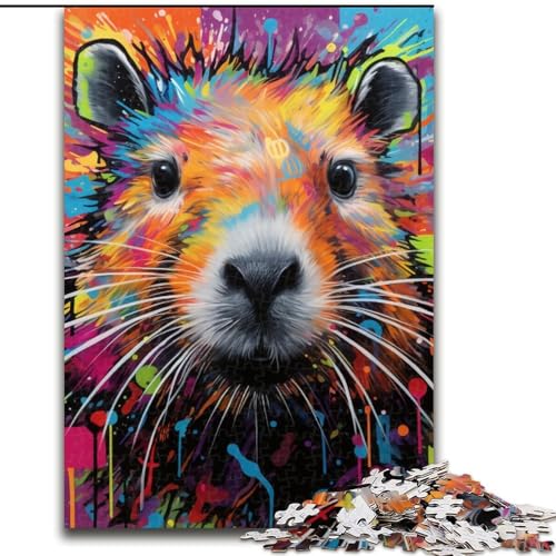 Capybara-Graffiti-Puzzle, 1000 Teile, Holzpuzzle für Erwachsene, interaktives Familienspiel, DIY-Heimdekoration, Gehirn-Herausforderung, Geschenk, 50x75cm Capybara-Graffiti-Puzzle, 1000 Teile, Holzpuzzle für Erwachsene, interaktives Familienspiel, DIY-Heimdekoration, Gehirn-Herausforderung, Geschenk, 50x75cm von LYXIANY