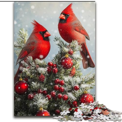 Cardinal Puzzle für Erwachsene, 1000 Teile, lustige Spiele für die ganze Familie, Aktivitäten für zu Hause, Geburtstagsgeschenk, Reisegeschenk (Größe 26x38cm) von LYXIANY