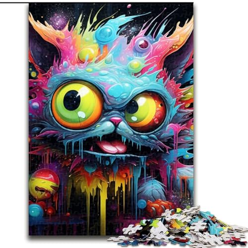 Cartoon-Monster-Puzzle mit 1000 Teilen für Erwachsene. Puzzles für Erwachsene. Entspannende Unterhaltung, Heimdekoration. Größe: 38x26cm von LYXIANY