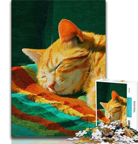 Cat Art 1000-teiliges Puzzle für Erwachsene, anspruchsvoll zu vervollständigen, Aber unterhaltsam und humorvoll, einzigartige Heimdekoration und Geschenke (38x26cm) von LYXIANY