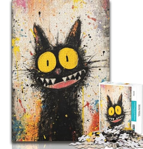 Cat Art 1000-teiliges Puzzle für Erwachsene und Jugendliche, Quizspiel, Wanddekoration, einzigartige Geburtstags, 50x75cm Cat Art 1000-teiliges Puzzle für Erwachsene und Jugendliche, Quizspiel, Wanddekoration, einzigartige Geburtstags, 50x75cm von LYXIANY