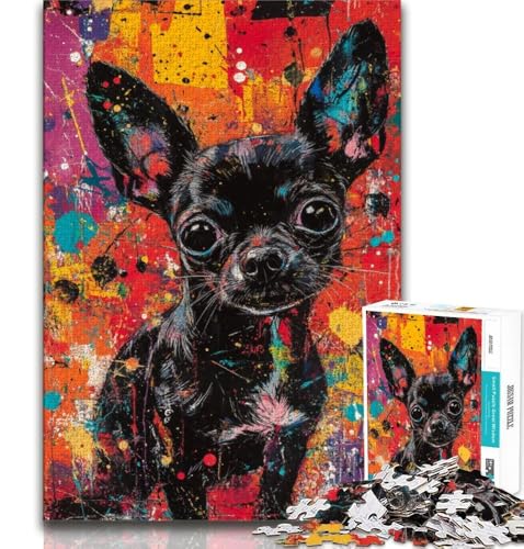 Chihuahua-Hund, 1000-teiliges Puzzle für Erwachsene und Jugendliche, Spielzeug, Lernspiele, stressabbauende Wanddekoration, 38x26cm von LYXIANY