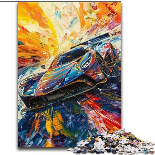 Cooles Sportwagen-Puzzle mit 1000 Teilen für Erwachsene und Jugendliche ab 14 Jahren, Heimdekoration, Familienspiele, Weihnachts- und Geburtstagsgeschenke (26x38cm) von LYXIANY