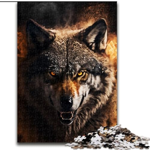 Das Wolfsporträt, 1000-teiliges Puzzle, anspruchsvolles Denkspiel, entspannendes Spielzeug für Teenager, Größe 50x75cm von LYXIANY