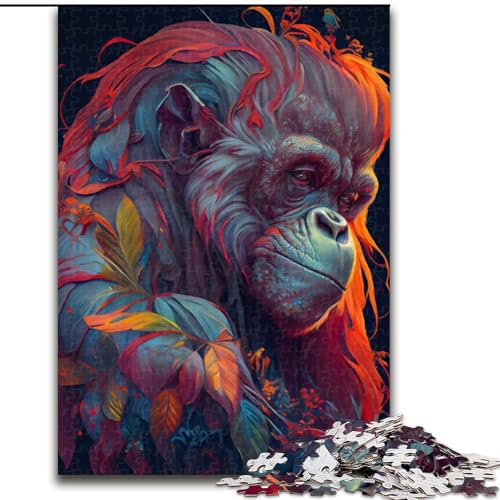 Das weise Urang Utan 1000-teilige Puzzle Anspruchsvolles Denkspiel – Entspannendes Spielzeug für Teenager, Größe 50x75cm von LYXIANY