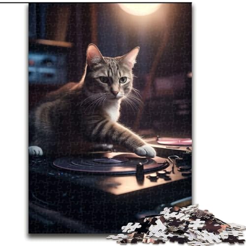 Deejay Cat Scratching Club 1000-teiliges Puzzle aus Holz für Erwachsene, Spaß am Familienspielabend, dekoratives Kunstwerk zum Selbermachen, Größe 50x75cm Deejay Cat Scratching Club 1000-teiliges Puzzle aus Holz für Erwachsene, Spaß am Familienspielabend, dekoratives Kunstwerk zum Selbermachen, Größe 50x75cm von LYXIANY