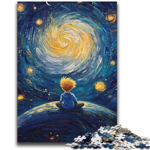 Der kleine Prinz des Nachthimmels, 1000-teiliges Puzzle für Erwachsene und Jugendliche, Denkspiel, Wanddekoration, einzigartige Geburtstags (38x52cm) von LYXIANY