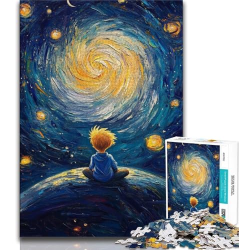 Der kleine Prinz des Nachthimmels, Puzzle 1000 Teile für Erwachsene, Lernspielzeug, Familienspiele mit passendem Poster und Quizblatt, 50x75cm Der kleine Prinz des Nachthimmels, Puzzle 1000 Teile für Erwachsene, Lernspielzeug, Familienspiele mit passendem Poster und Quizblatt, 50x75cm von LYXIANY