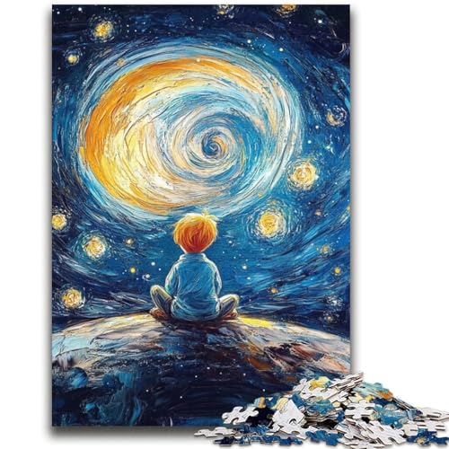 Der kleine Prinz des Nachthimmels, Puzzle für Teenager, 1000 Teile, Lernspiele, Heimdekoration, geeignet als Schreibtischdekoration (38x52cm) von LYXIANY