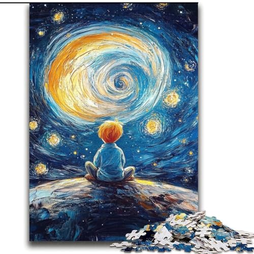 Der kleine Prinz des Nachthimmels, Puzzle für Teenager, anspruchsvolles Spielspielzeug, Wanddekoration, einzigartige Geburtstags (70x100cm) von LYXIANY