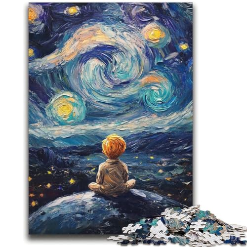 Der kleine Prinz des Nachthimmels, Puzzles für Teenager, 1000 Teile, Spielzeug, Lernspiele, Stressabbau, geeignet als Schreibtischdekoration (38x52cm) von LYXIANY