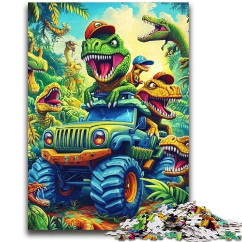 Dinosaurier-Puzzle mit 1000 Teilen für Teenager, Denkspiel, Wanddekoration, einzigartige Geburtstags (38x52cm) von LYXIANY