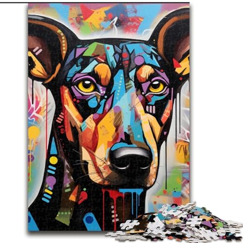 Dobermann-Graffiti, 1000-teiliges Puzzle, anspruchsvolles Denkspiel für Teenager, 50x75cm Dobermann-Graffiti, 1000-teiliges Puzzle, anspruchsvolles Denkspiel für Teenager, 50x75cm von LYXIANY