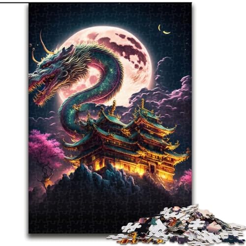 Drachen-Puzzle, Japanisches 1000-teiliges Puzzle, anspruchsvolles Denkspiel, entspannendes Spielzeug für Teenager, Größe 50x75cm von LYXIANY