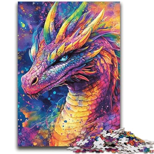 Drachen-Puzzles für Erwachsene und Teenager, Puzzle, Spielzeug, Lernspiele, Stressabbau, tolle Geschenke und Spielzeuge (38x52cm) von LYXIANY