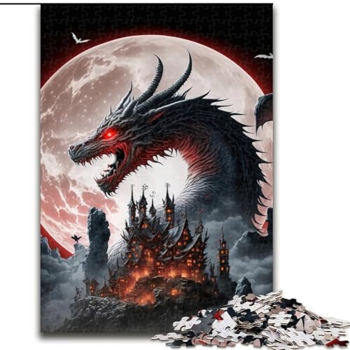 Drachen-Puzzles für Erwachsene und Teenager, anspruchsvolles Spiel und Familienspiel, Künstlersammlung, bildende Kunst für Kinder ab 14 Jahren (26x38cm) von LYXIANY