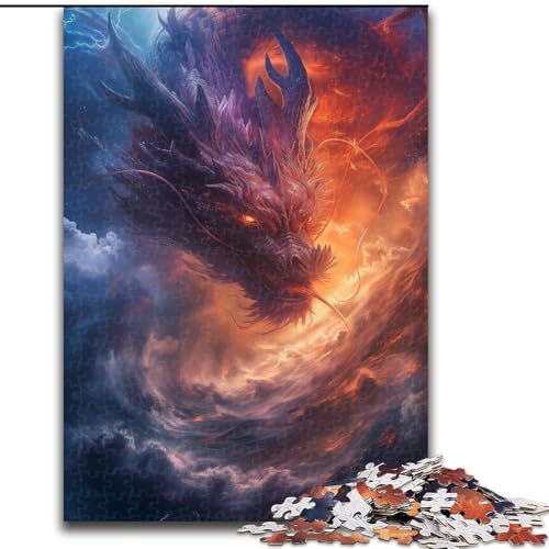 Drachen in den Wolken-Puzzles für Erwachsene, Herausforderung für die Gehirnintelligenz, süchtig machendes Spielzeug, Geburtstagsgeschenke für Kinder ab 14 Jahren (50x75cm) von LYXIANY