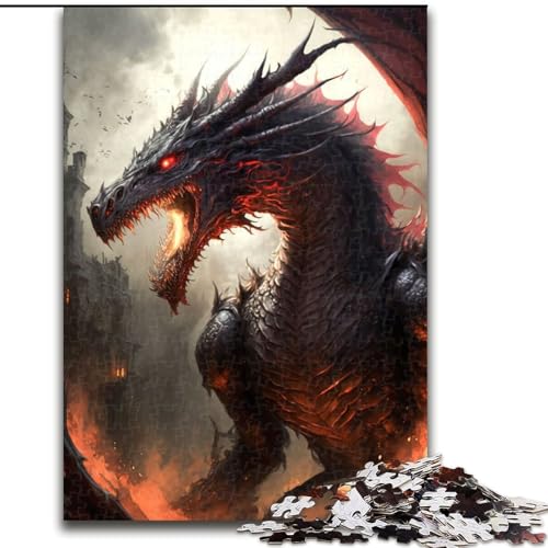 Drachen- und Feuer-Puzzle, 1000 Teile, pädagogisches Denkspiel, künstlerische Heim- und Bürodekoration, ab 14 Jahren, Größe 38x26cm Drachen- und Feuer-Puzzle, 1000 Teile, pädagogisches Denkspiel, künstlerische Heim- und Bürodekoration, ab 14 Jahren, Größe 38x26cm von LYXIANY