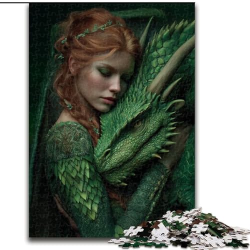 Drachen- und Mädchen-Puzzles für Erwachsene 1000, Spielzeug, Lernspiele, Stressabbau, Wichtelgeschenke für Kinder ab 14 Jahren, 26x38cm Drachen- und Mädchen-Puzzles für Erwachsene 1000, Spielzeug, Lernspiele, Stressabbau, Wichtelgeschenke für Kinder ab 14 Jahren, 26x38cm von LYXIANY