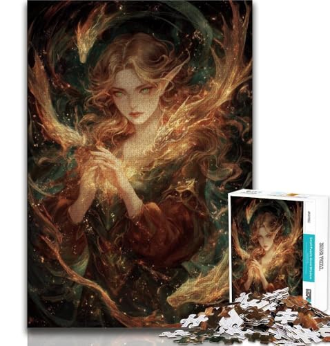 Dragon Girl 1000-teiliges Puzzle für Erwachsene und Jugendliche, Quizspiel, Wanddekoration, einzigartige Geburtstags, 38x26cm von LYXIANY