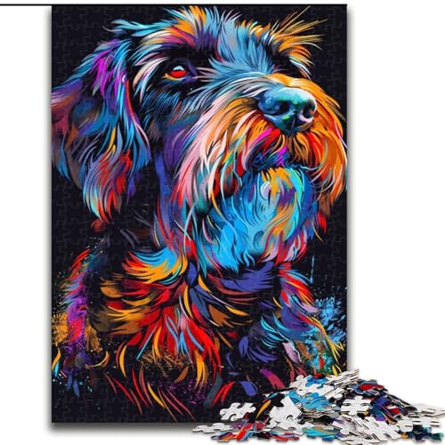 Drahthaariger Vorstehhund-Puzzle für Erwachsene, 1000 Teile, lustige Spiele, jedes Teil ist einzigartig – anspruchsvolles Familienspiel (50x75cm) von LYXIANY