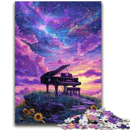 Dream Piano Puzzles für Erwachsene, 1000 Puzzles, anspruchsvolles Spiel und Familienspiel, Wanddekoration, einzigartige Geburtstags (38x26cm) von LYXIANY