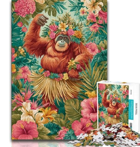 Dschungel-Gorilla-Puzzle für Erwachsene, 1000-teiliges Puzzle, Denkspiel, Wanddekoration, einzigartige Geburtstags, 38x26cm Dschungel-Gorilla-Puzzle für Erwachsene, 1000-teiliges Puzzle, Denkspiel, Wanddekoration, einzigartige Geburtstags, 38x26cm von LYXIANY