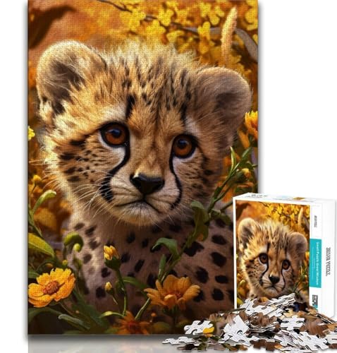Dschungel-Leopard, 1000-teiliges Puzzle für Erwachsene und Jugendliche, Denkspiel, Wanddekoration, einzigartige Geburtstags (38x26cm) von LYXIANY