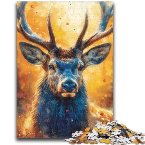 Dschungelhirsch-Puzzle mit 1000 Teilen für Teenager, Denkspiel, Wanddekoration, einzigartige Geburtstags (38x26cm) von LYXIANY