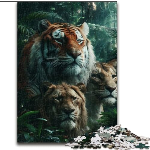 Dschungeltiger-Puzzles für Erwachsene 1000, Spielzeug, Lernspiele, Stressabbau, Wichtelgeschenke für Kinder ab 14 Jahren, 50x75cm von LYXIANY