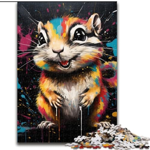 Eichhörnchen-Puzzle, 1000 Teile, für Erwachsene, Holzpuzzle, perfekt für Familienspaß an Weihnachten, Thanksgiving, Geburtstagen und Ostern, Größe 50x75cm von LYXIANY