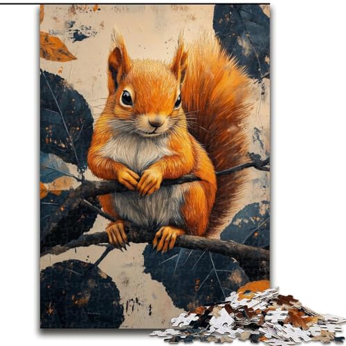 Eichhörnchen-Puzzle 1000 Teile für Erwachsene, anspruchsvolles Spiel und Familienspiel, Geburtstagsgeschenk, Geschenke, Wandkunst (26x38cm) von LYXIANY