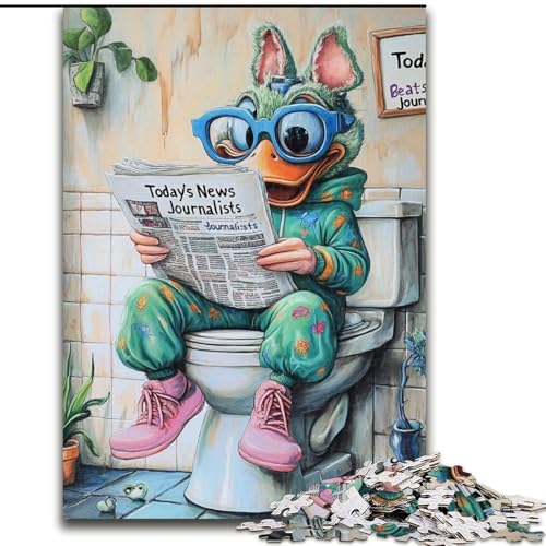 Elefanten-Puzzle, 1000 Teile, „Go Toilet“, Puzzle für Erwachsene, Denksportaufgabe, Teenager und Heimdekoration, Größe: 50x75cm Elefanten-Puzzle, 1000 Teile, „Go Toilet“, Puzzle für Erwachsene, Denksportaufgabe, Teenager und Heimdekoration, Größe: 50x75cm von LYXIANY