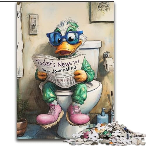 Elephant Go Toilet Puzzle 1000 Teile für Erwachsene. Puzzle für Erwachsene. Anspruchsvolles Denkspiel, Familienaktivität, Heimdekoration, Größe: 50x75cm von LYXIANY