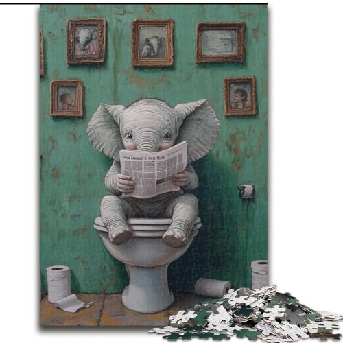 Elephant Go Toilet Puzzles für 1000 Teile, Puzzles für Erwachsene, Heimaktivität für Feiertage, Geburtstage und Familienspieleabende, Größe: 50x75cm Elephant Go Toilet Puzzles für 1000 Teile, Puzzles für Erwachsene, Heimaktivität für Feiertage, Geburtstage und Familienspieleabende, Größe: 50x75cm von LYXIANY