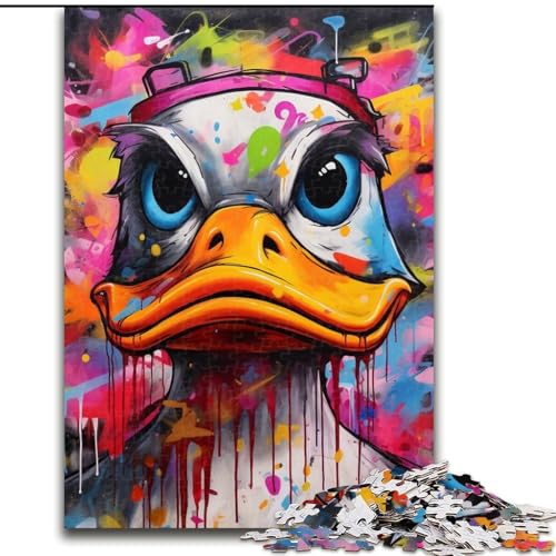 Enten-Graffiti-Puzzle, 1000 Teile, anspruchsvolles Denkspiel für Teenager, 26x38cm Enten-Graffiti-Puzzle, 1000 Teile, anspruchsvolles Denkspiel für Teenager, 26x38cm von LYXIANY