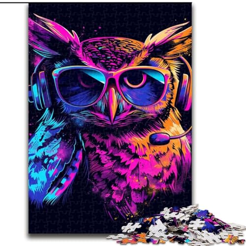 Eule mit Sonnenbrille, 1000-teiliges Puzzle für Erwachsene, Holzpuzzle zur Heimdekoration, ideales Weihnachts- und Neujahrsgeschenk für Teenager, Größe 50x75cm Eule mit Sonnenbrille, 1000-teiliges Puzzle für Erwachsene, Holzpuzzle zur Heimdekoration, ideales Weihnachts- und Neujahrsgeschenk für Teenager, Größe 50x75cm von LYXIANY
