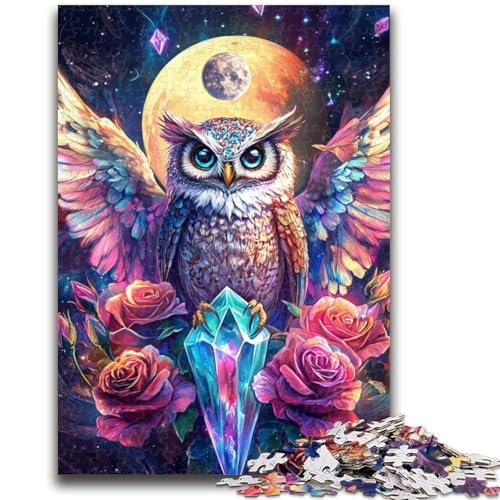 Eulen-Engel-Puzzle 1000 Teile für Teenager, Denkspiel, Wanddekoration, einzigartige Geburtstags (50x75cm) von LYXIANY