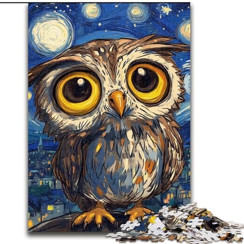 Eulen-Nachthimmel-Puzzle, 1000 Teile, pädagogisches Denkspiel, künstlerische Heim- und Bürodekoration, ab 14 Jahren, Größe 38x26cm Eulen-Nachthimmel-Puzzle, 1000 Teile, pädagogisches Denkspiel, künstlerische Heim- und Bürodekoration, ab 14 Jahren, Größe 38x26cm von LYXIANY