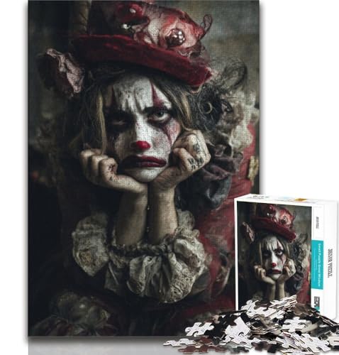 Fantasy-Clown-Puzzles für Teenager, 1000 Teile, Mustermontage, Spaß bei Aktivitäten zu Hause, Geburtstagsgeschenk, Reisegeschenke (50x75cm) von LYXIANY
