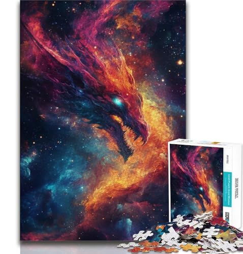 Fantasy-Drachen-Puzzles für Teenager, 1000 Puzzles, Lernspielzeug, Familienspiele, einzigartige Geburtstags- und Geschenkideen (38x26cm) von LYXIANY