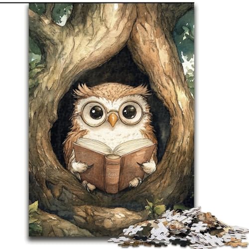 Fantasy-Eulen-Puzzle, 1000 Teile, für Teenager, interessante Stressreduzierung, Eltern-Kind-Interaktion (Größe 50x75cm) von LYXIANY
