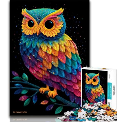 Fantasy-Eulen-Puzzle für Erwachsene, 1000-teiliges Puzzle, Denkspiel, Wanddekoration, einzigartige Geburtstags, 38x26cm Fantasy-Eulen-Puzzle für Erwachsene, 1000-teiliges Puzzle, Denkspiel, Wanddekoration, einzigartige Geburtstags, 38x26cm von LYXIANY