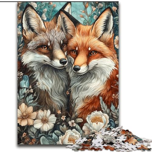 Fantasy Fox Puzzle für Erwachsene, 1000 Teile, Stressabbau, schwierige Herausforderung für die Heimdekoration für 14+ (Größe 26x38cm) von LYXIANY