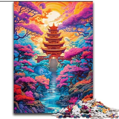 Fantasy Japan 1000-teiliges Puzzle Anspruchsvolles Denkspiel – Entspannendes Spielzeug für Teenager, Größe 50x75cm von LYXIANY
