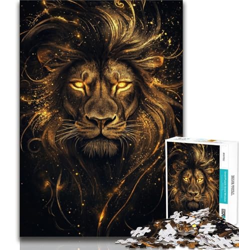 Fantasy-Löwe, 1000-teiliges Puzzle für Erwachsene und Jugendliche, Quizspiel, Wanddekoration, einzigartige Geburtstags, 38x26cm von LYXIANY