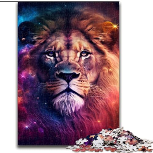 Fantasy-Löwen-Puzzle, 1000 Teile, für Erwachsene. Puzzle für Erwachsene. Anspruchsvolles Denkspiel, Familienaktivität, Heimdekoration, Größe: 50x75cm von LYXIANY