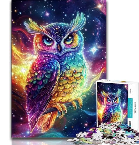 Fantasy Owl Puzzle für Erwachsene, 1000 Teile, schwieriges, dekomprimierendes intellektuelles Lernspielzeug, geeignet als Schreibtischdekoration (50x75cm) von LYXIANY