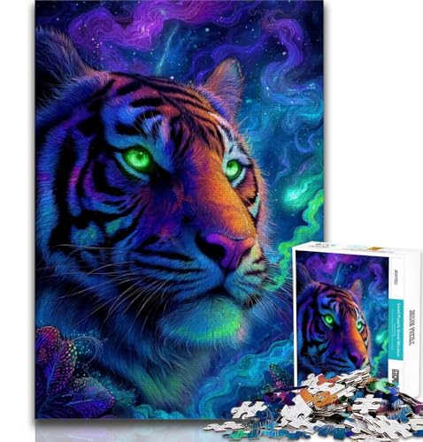 Fantasy Tiger Puzzle für Erwachsene, 1000 Teile, hilft dem Gehirn, süchtig machendes Spielzeug zu trainieren, um Geduld zu fördern, geeignet für Paare (75x50cm) von LYXIANY